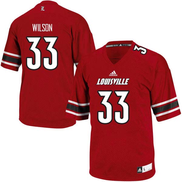 Men Louisville Cardinals #33 Colin Wilson College Football Jerseys Sale-Red - Click Image to Close